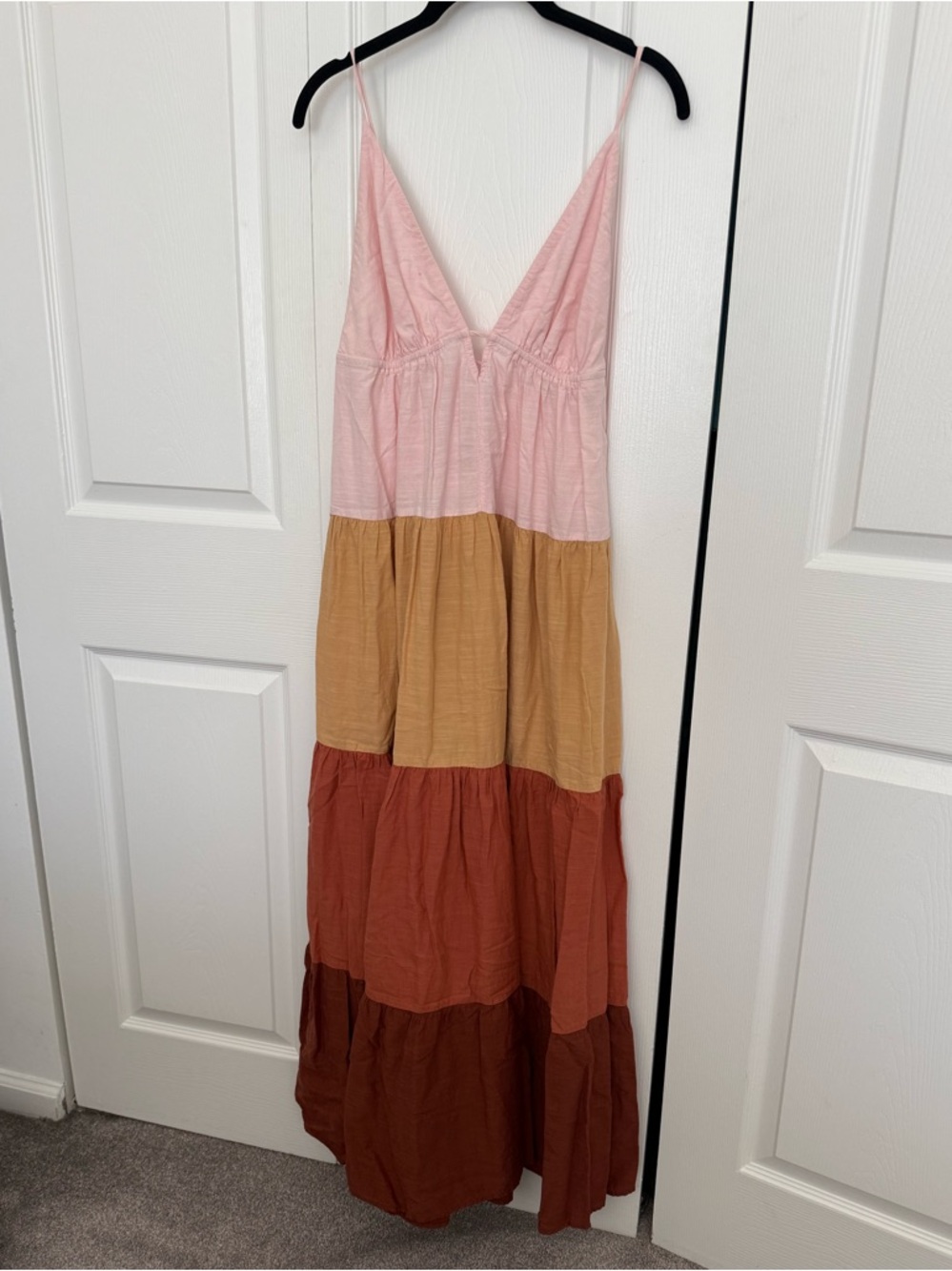Anthropologie color-blocked lightweight  Maxi Dress